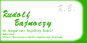 rudolf bajnoczy business card